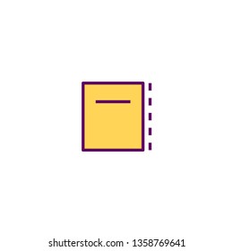 Notebook icon design. Stationery icon vector illustration