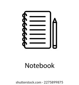 Notebook icon design stock illustration