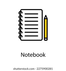 Notebook icon design stock illustration