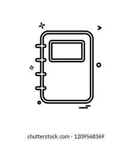 notebook icon design vector