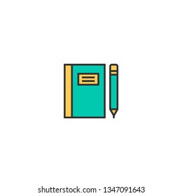 Notebook icon design. icon vector illustration