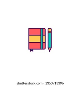 Notebook icon design. icon vector illustration