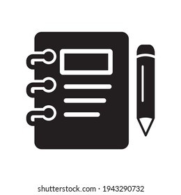 Notebook Icon Design Vector Template Illustration In Trendy Flat Style