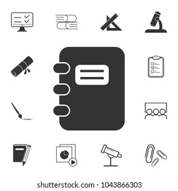 Notebook icon. Detailed set of education element icons. Premium quality graphic design. One of the collection icons for websites, web design, mobile app on white background