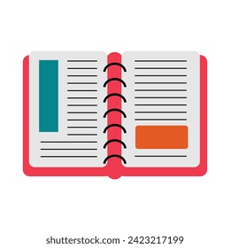 Notebook icon. Education literature read and library theme. Isolated design. Vector illustration