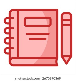 Elemento De Ícone De Bloco De Anotações Para Design