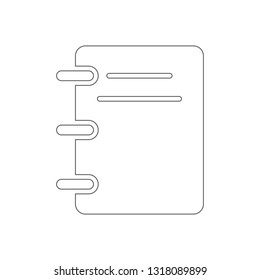 notebook icon. Element of Education for mobile concept and web apps icon. Outline, thin line icon for website design and development, app development