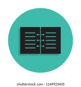 notebook icon. Element of printing house for mobile concept and web apps icon. Thin line icon with shadow in badge for website design and development, app development