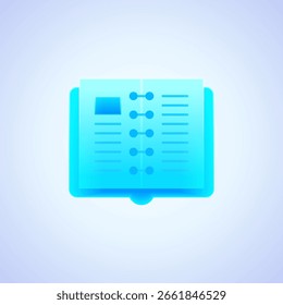 Icono de cuaderno: herramienta esencial para el aprendizaje y el estudio académicos que simboliza el aprendizaje académico, el estudio y la organización. Ideal para contenido educativo, materiales escolares y guías de estudio