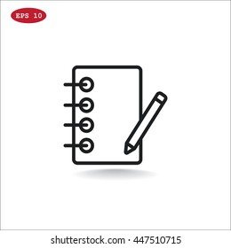  notebook icon flat.