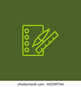  notebook icon flat.
