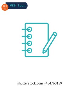  notebook icon flat.