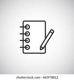  notebook icon flat.