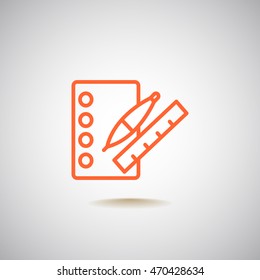  notebook icon flat.