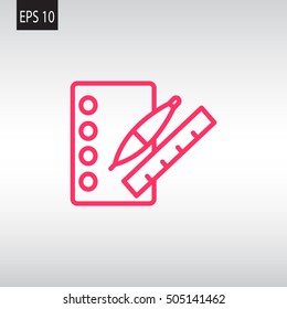  notebook icon flat.