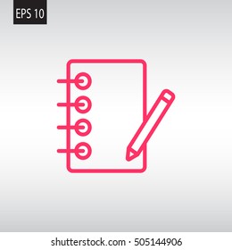  notebook icon flat.