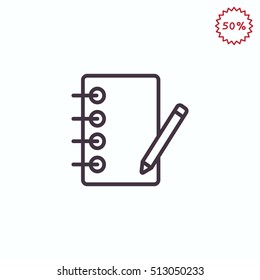  notebook icon flat.