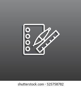  notebook icon flat.