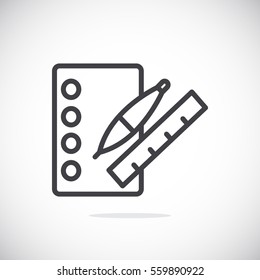  notebook icon flat.