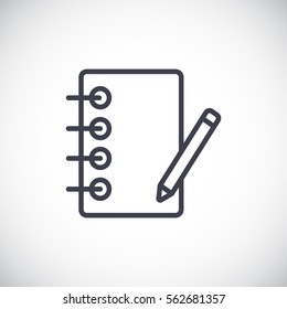  notebook icon flat.