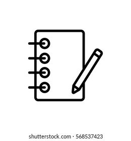  notebook icon flat.