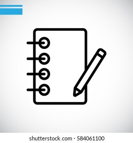  notebook icon flat.