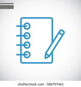  notebook icon flat.