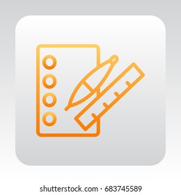  notebook icon flat.