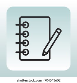  notebook icon flat.