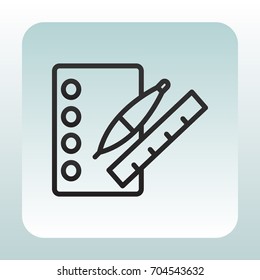  notebook icon flat.