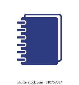 Notebook  icon.  Flat design.