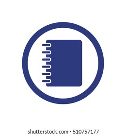 Notebook  icon.  Flat design.