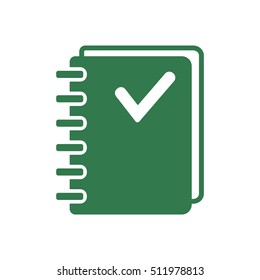 Notebook  icon.  Flat design.