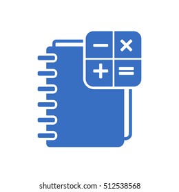 Notebook  icon.  Flat design.