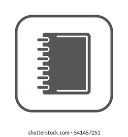 Notebook  icon.  Flat design.