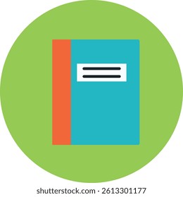 "Notebook Icon – Flat Design Notepad Vector for Office and School Use"