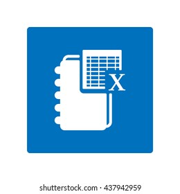 notebook Icon, flat design style
