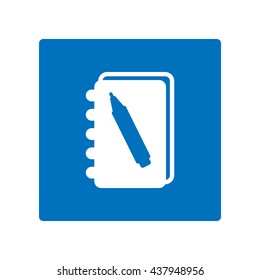 notebook Icon, flat design style