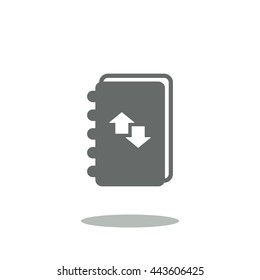 notebook Icon, flat design style