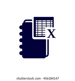 notebook Icon, flat design style