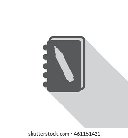 notebook Icon, flat design style