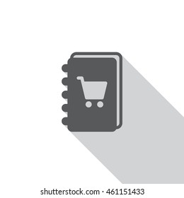 notebook Icon, flat design style