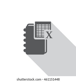 notebook Icon, flat design style