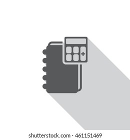 notebook Icon, flat design style