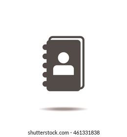 notebook Icon, flat design style