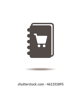 notebook Icon, flat design style