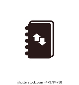 notebook Icon, flat design style