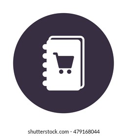 notebook Icon, flat design style