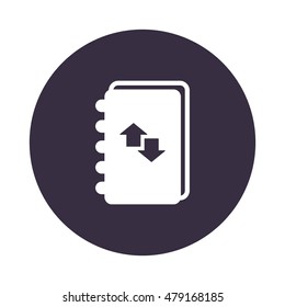 notebook Icon, flat design style