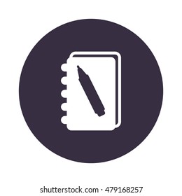 notebook Icon, flat design style